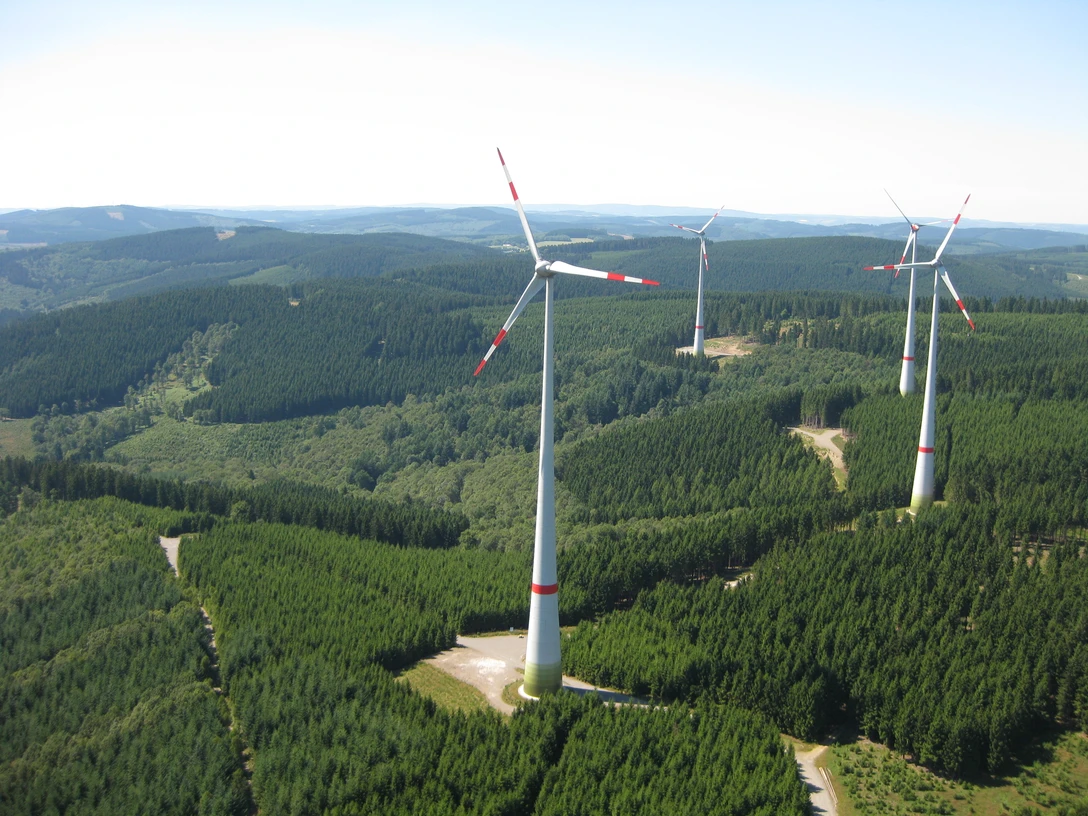 Windpark Hilchenbach von oben