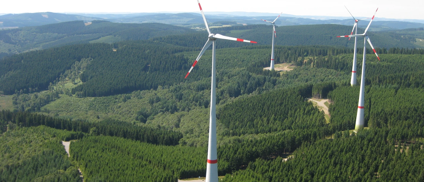 Windpark Hilchenbach von oben