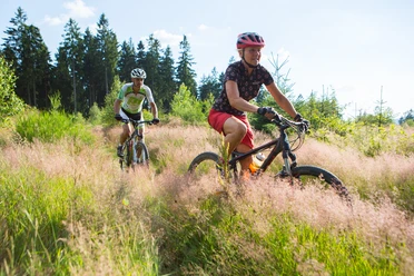 Radfahrer durch Hilchenbacher Wälder