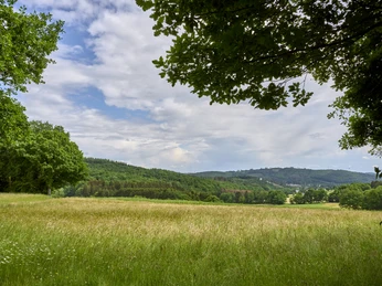 Blick von der Gedankenbank Müsen, Hilchenbach Gedankenbank Müsen, Hilchenbach