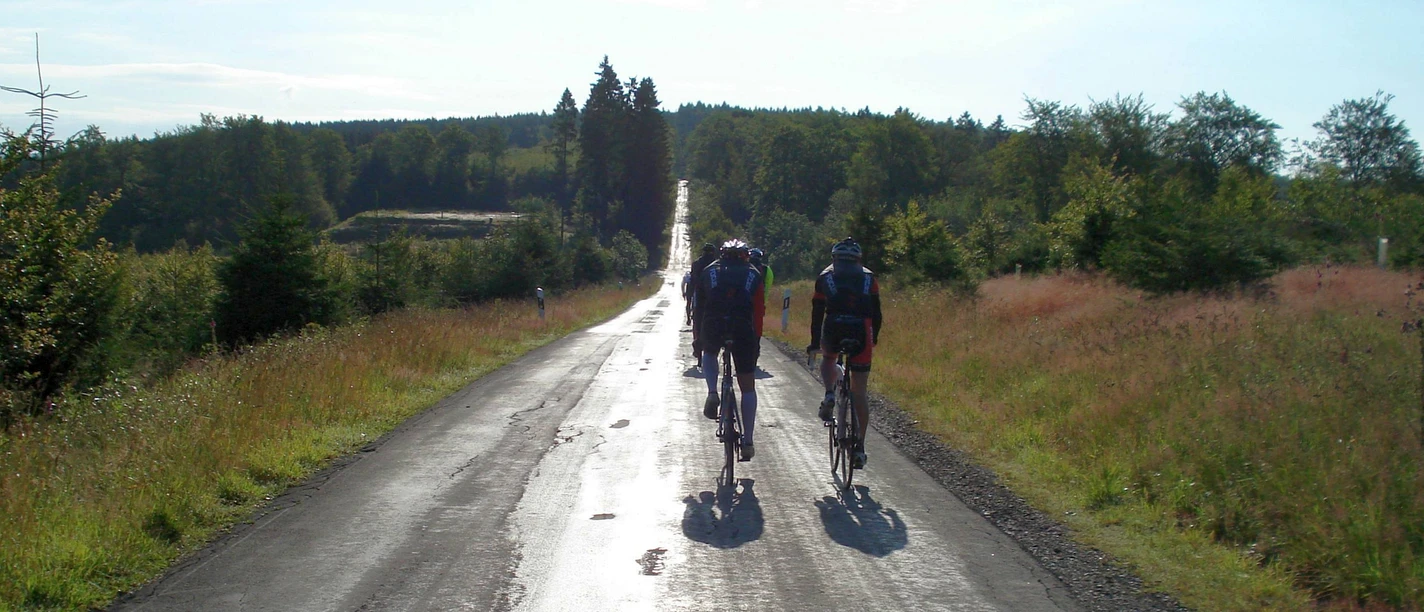 Radfahrer auf der Eisenstraße