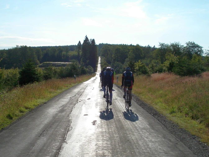Radfahrer auf der Eisenstraße