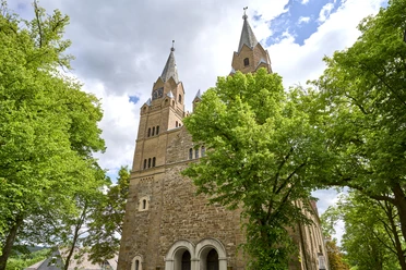 evangelische Kirche Hilchenbach Brunnen und ev. Kirche Hilchenbach