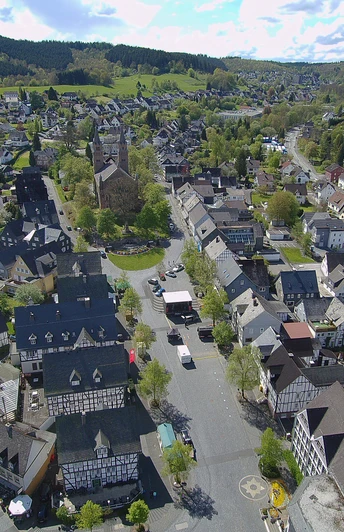 Luftaufnahme Hilchenbacher Zentrum