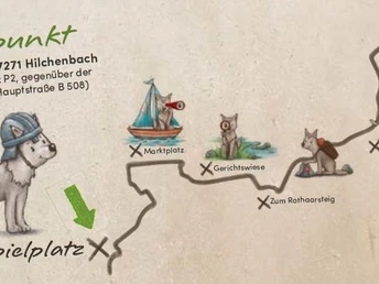 Spielplatzweg Hilchenbach mit Wolle Wolf