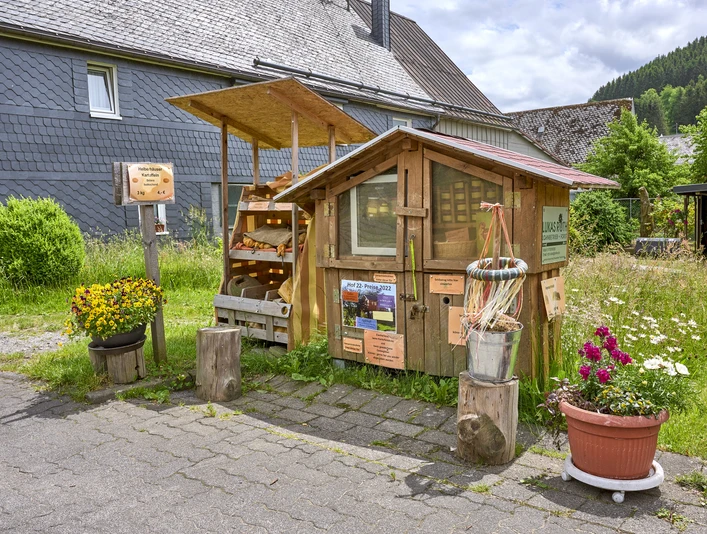 Hofladen am Straßenrand, Hilchenbach-Helberhausen