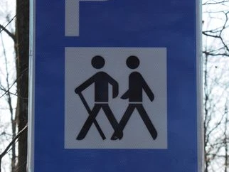 Beschilderung am Wanderparkplatz