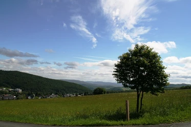 Aussicht vom Parkplatz Sportplatz Lützeln