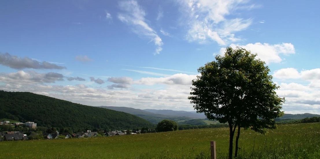 Aussicht vom Parkplatz Sportplatz Lützeln