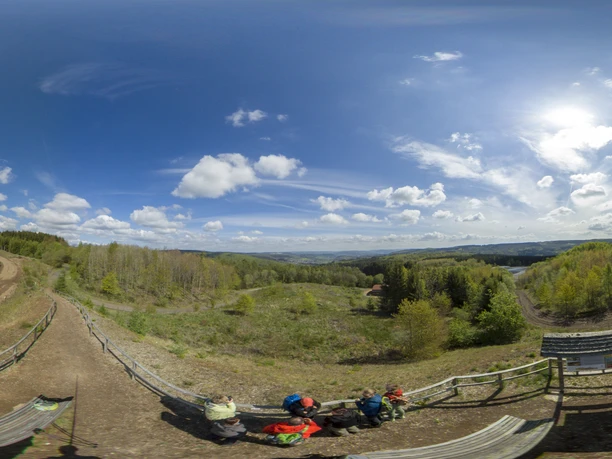 Panorama an der Aussichtsplattform Tongrube Lützeln