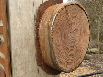 Baumscheibe an der Stele