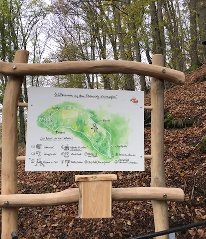 Eingangstafel Erlebnisweg Luisenpfad