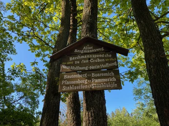 Schild am Bergmannsdenkmal