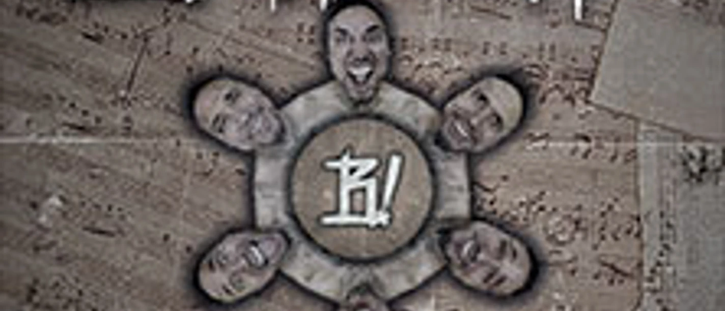 Cover mit zentralem Logo, umgeben von mehrfach angeordneten Gesichtern auf Notenblatt