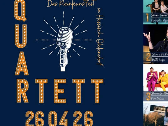 Plakat Kleinkunstfestival Quartett 2026 Plakat Kleinkunstfestival Quartett 2026