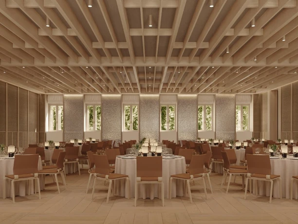 The Florentin by Althoff Collection - Conference Room The Florentin conference room with banquet seating and natural light.