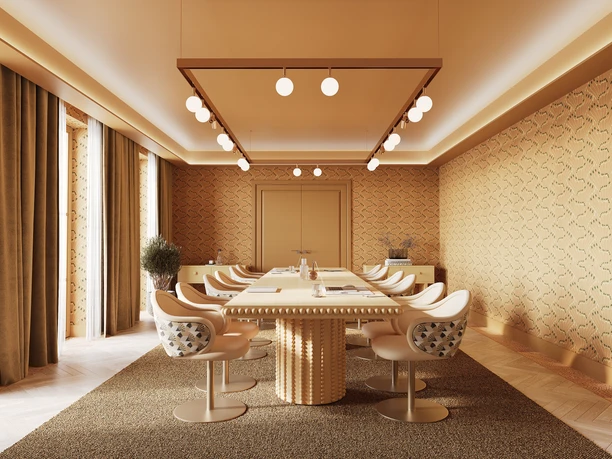 The Florentin by Althoff Collection - Board Room Small meeting room at The Florentin with block seating.