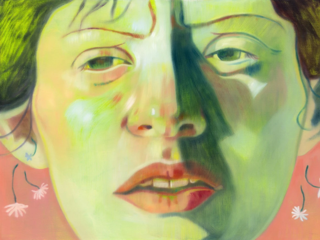 Inès Longevial, Visage Vert, 2024, Courtesy of the Artist and Almine Rech, Foto: © Nicolas Brasseur