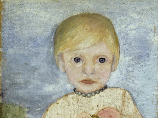 Modersohn-Becker, Paula - Mieke Vogeler mit Perlenkette, 1902, Heinrich Vogeler Stiftung Haus im Schluh Worpswede, Foto: © Worpsweder Museen/Rüdiger Lubricht