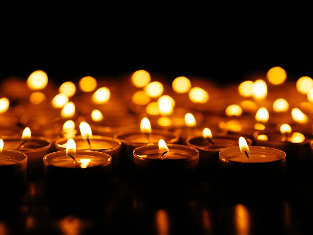 Candles. Set of lighting candles in dark. Selective focus Candles. Set of lighting candles in dark. Selective focus