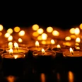 Candles. Set of lighting candles in dark. Selective focus Candles. Set of lighting candles in dark. Selective focus