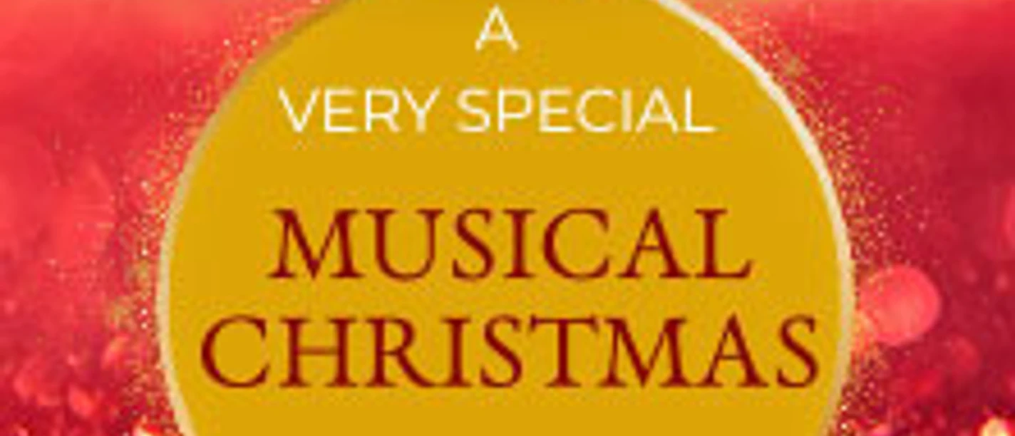 Roter Glitzereffekt mit goldenem Kreis und Text zu Alexander Klaws Musical-Weihnachtstour 2026