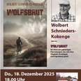 Lesung Pbg Birte.JPG Plakat zur Autorenlesung von Wolbert Schnieders-Kokenge aus dem Moor-Krimi Wolfsbrut in Papenburg