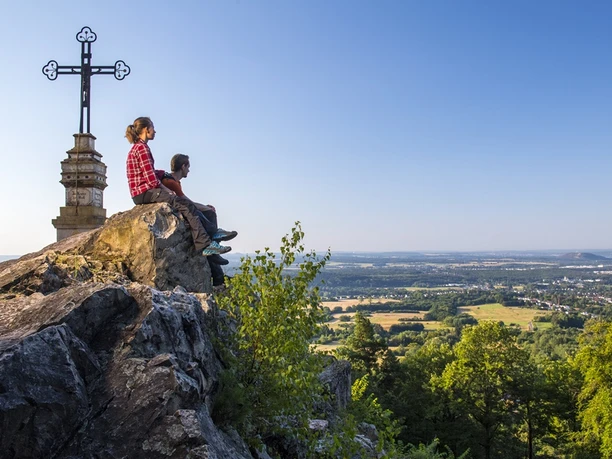 Rast am Gipfelkreuz