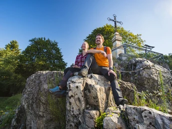Aussicht am Gipfelkreuz