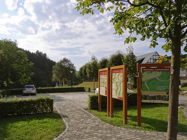 Wanderparkplatz in Latrop, Ausgangspunkt für Wanderungen im Latroptal