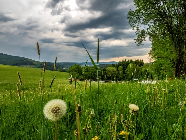 Blick Richtung Schmallenberg am Wanderparkplatz "Auf der Böhre"