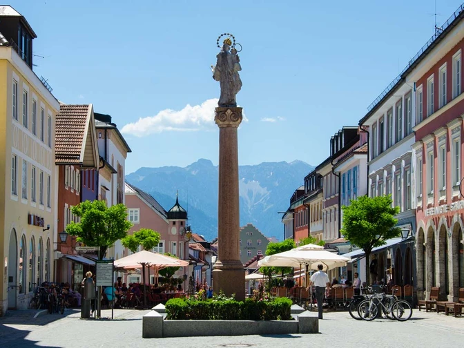 Wanderung - Von Ohlstadt nach Murnau am Staffelsee - Die Fußgängerzone Murnau