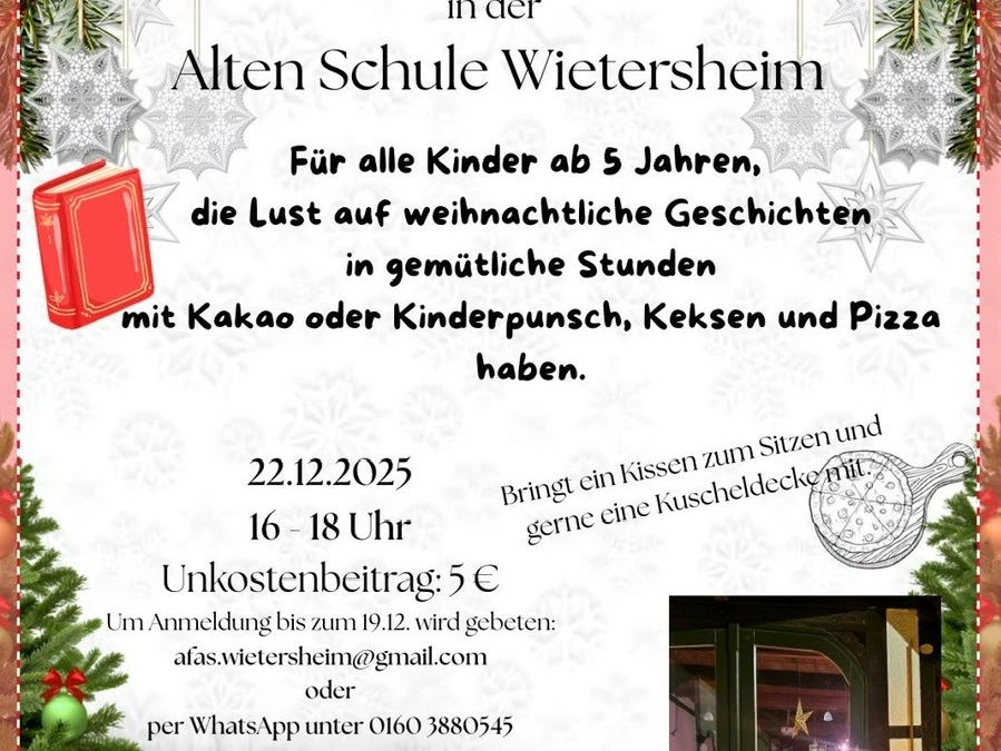 Vorleseabend in der Alten Schule Wietersheim