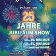 Tanzbogen Haren.jpg Buntes Plakat mit Feuerwerk und Schriftzug zur 25-Jahr-Jubiläumsshow des Tanzbogen Haren.