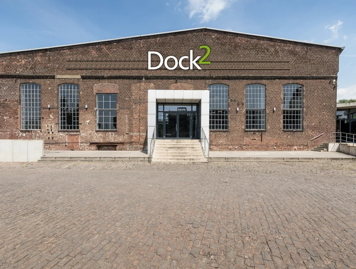 Dock² Eventlocation Veranstaltungslocation Dock2 von außenEvent location Dock2 from the outside