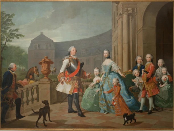Die Fürstenfamilie um Fürst Carl und Fürstin Christiane, gemalt von Johann Heinrich Tischbein dem Älteren