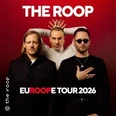 Drei Personen vor rotem Hintergrund mit dem Schriftzug The Roop und Europe Tour 2026