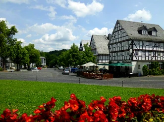 Hilchenbacher Marktplatz von oben betrachtet