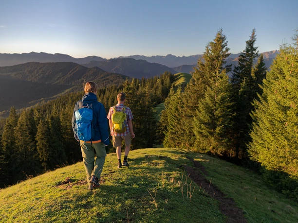 Wanderer Hinteres Hörnle Richtung Stierkopf
