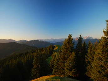 Blick vom hinteren Hörnlegipfel auf den Stierkopf