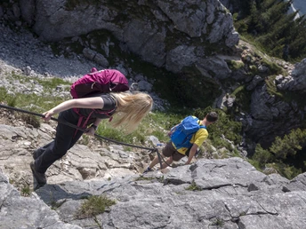 Kletterpassage am Teufelstättkopf - Hüttenwanderung - Hüttenwoche Ammergauer Alpen