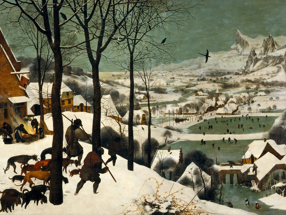 (c) Pieter Breughel der Ältere Die Jäger im Schnee 1565 Öl auf Leinwand 117 cm 162 cm. Kunsthistorisches Museum Wien.jpg