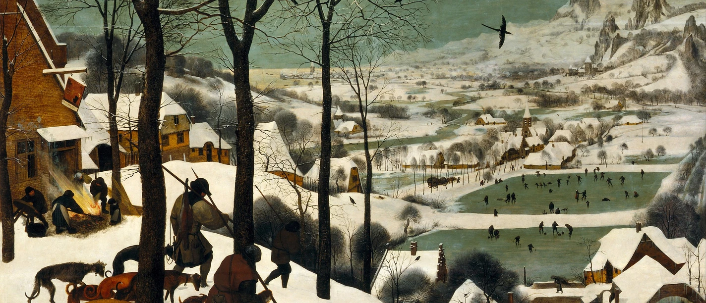 (c) Pieter Breughel der Ältere Die Jäger im Schnee 1565 Öl auf Leinwand 117 cm 162 cm. Kunsthistorisches Museum Wien.jpg