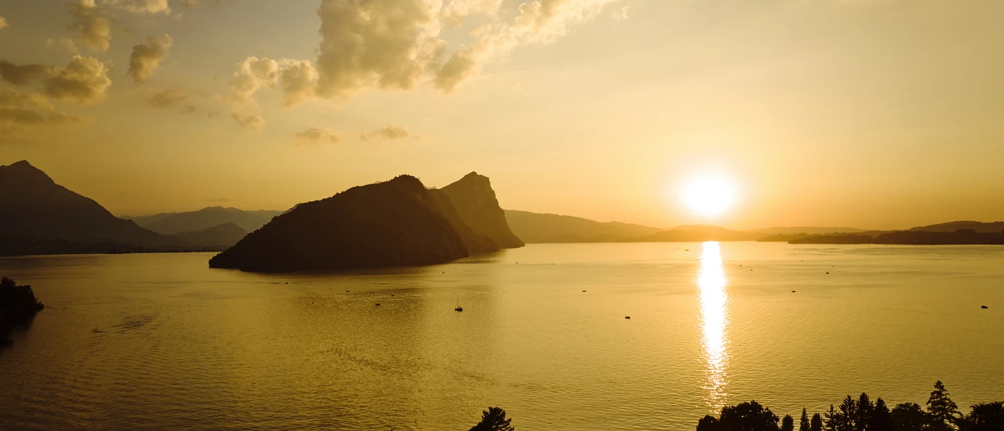 Coucher de soleil à Vitznau