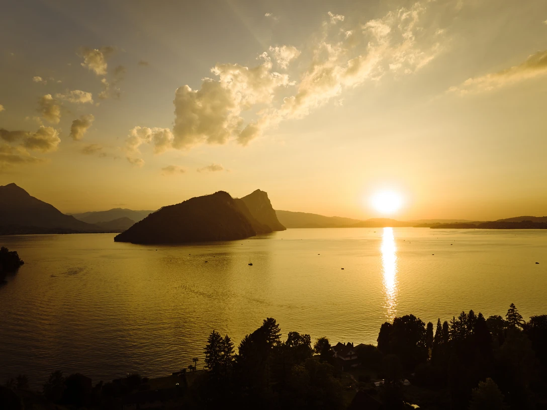 Sonnenuntergang in Vitznau