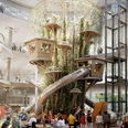 Climbing tree in the Exploradom Eine Visualisierung vom riesigen Kletterbaum im Atrium des neuen ExploradomsA visualization of the giant climbing tree in the atrium of the new Exploradome