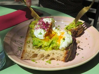 Eating at Café Chapeau