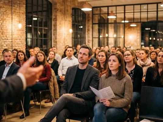 !Symbol-politischer Vortrag