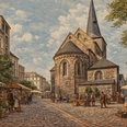 Marktplatz im Mittelalter in Hilden
