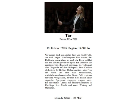 Kino auf der Deele - Tár